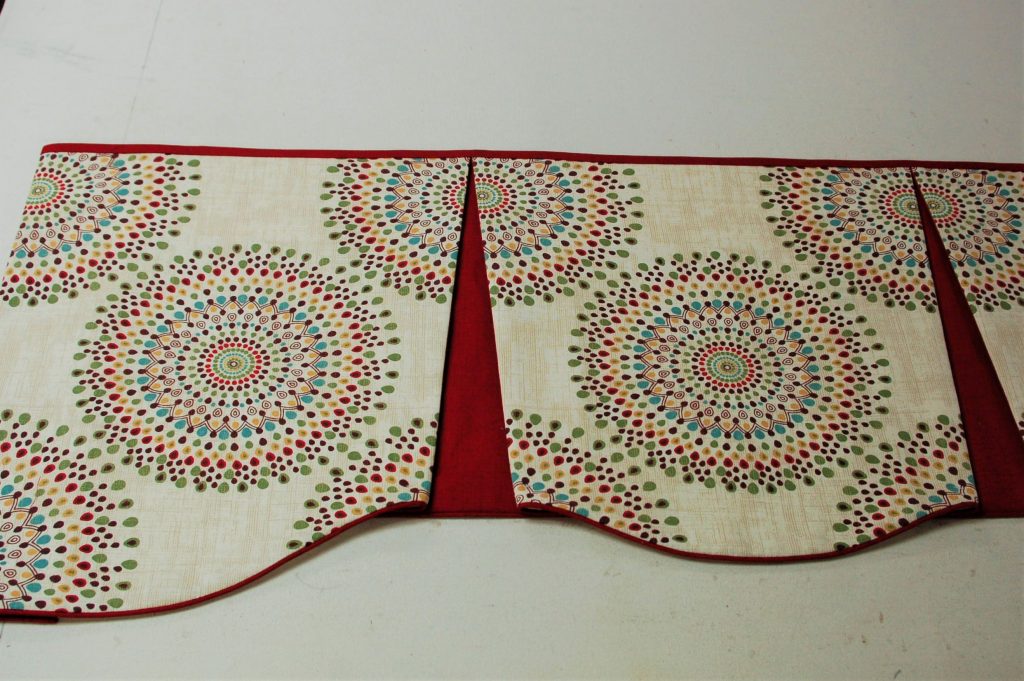 Multi-colored window topper, made to order EMILEE Hidden Rod Pocket valance