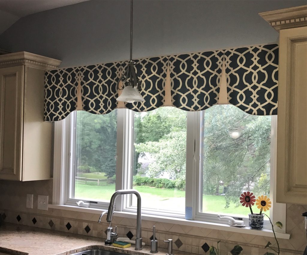 EMILEE Hidden Rod Pocket valance, kitchen window treatment.