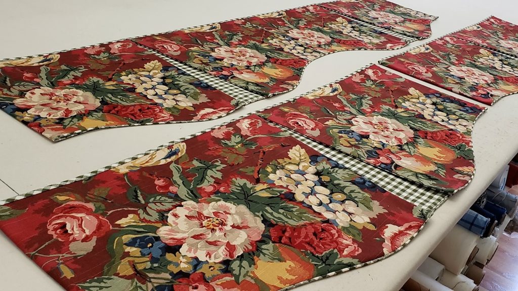 Queensland Crimson Maison Hidden Rod Pocket valances (no pelmets)